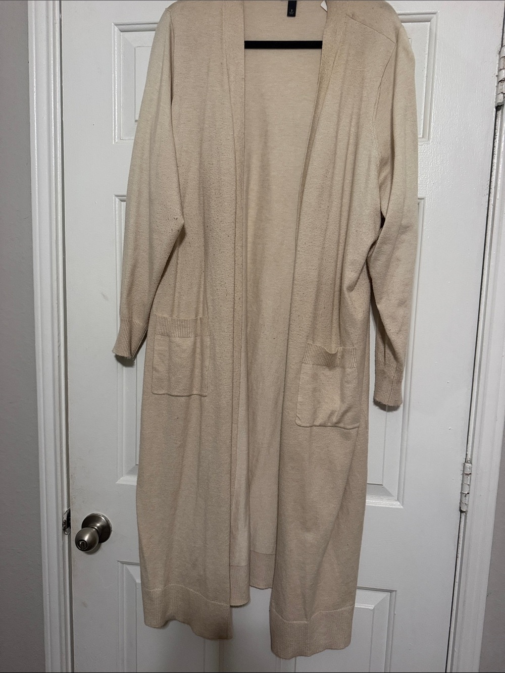 torrid Cream Long Open-Front Cardigan